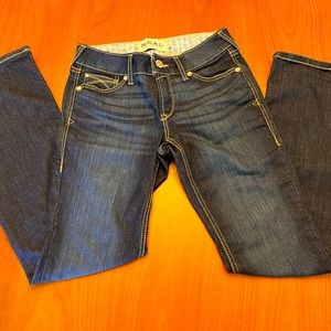 Ariat Women's R.E.A.L Arrow Jocelyn Mid Rise Boot Cut Jeans - Blue - 28